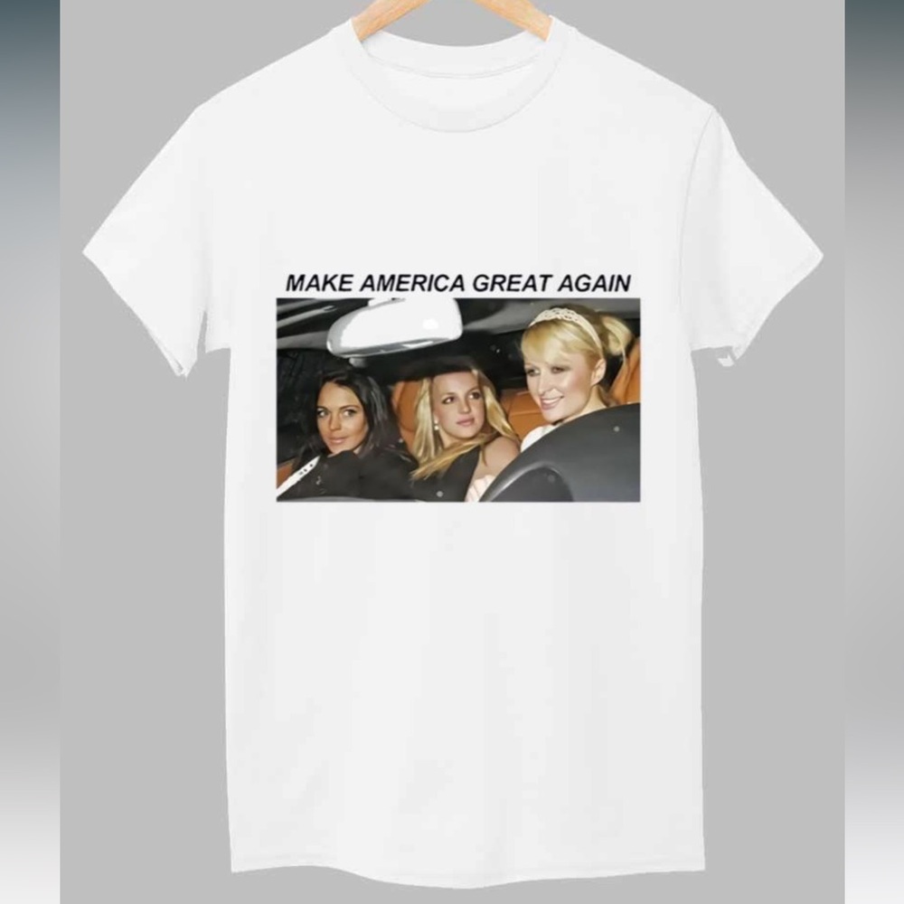 White Graphic Tee with Print